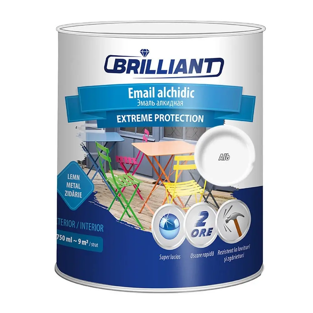 Email alchidic Brilliant Extreme verde-deschis 0.75L